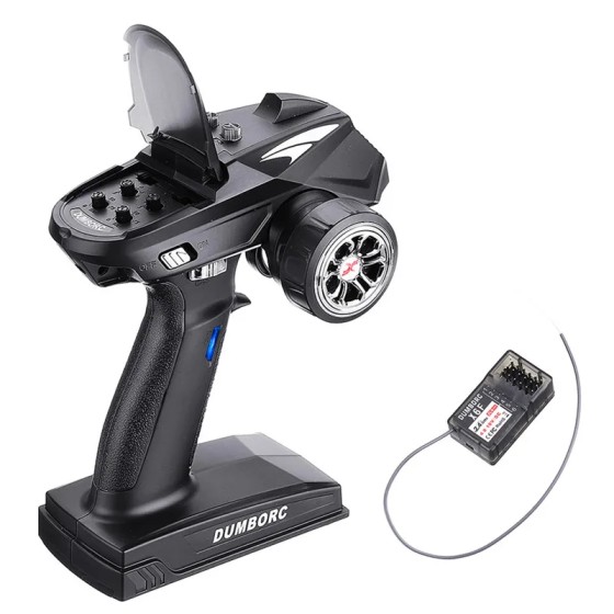 Émetteur DumboRC X6 2.4G 6CH avec récepteur X6F pour véhicules RC, modèles de réservoir de bateau sans Gryo